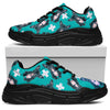 Frenchy the Bulldog Medic Womens Chunky Sneaker - Teal