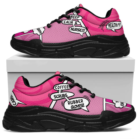 Cotton Candy Cartoon Nurse™ Chunky Womens Sneaker (More Colors)
